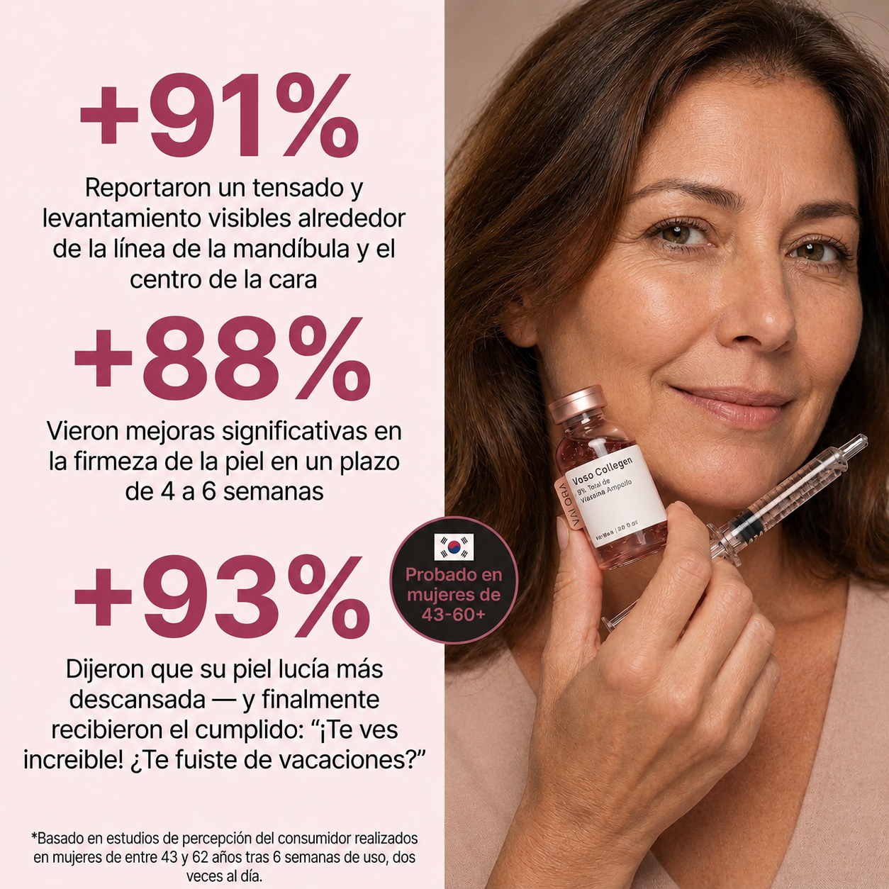 Ampolla Lifting de Colageno con Peptidos de Seda ValoraBeauty™