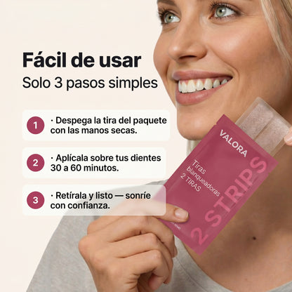 Tiras blanqueadoras dentales ValoraBeauty