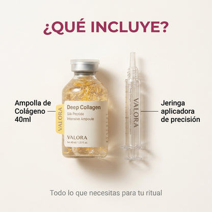 Ampolla Lifting de Colageno con Peptidos de Seda ValoraBeauty™