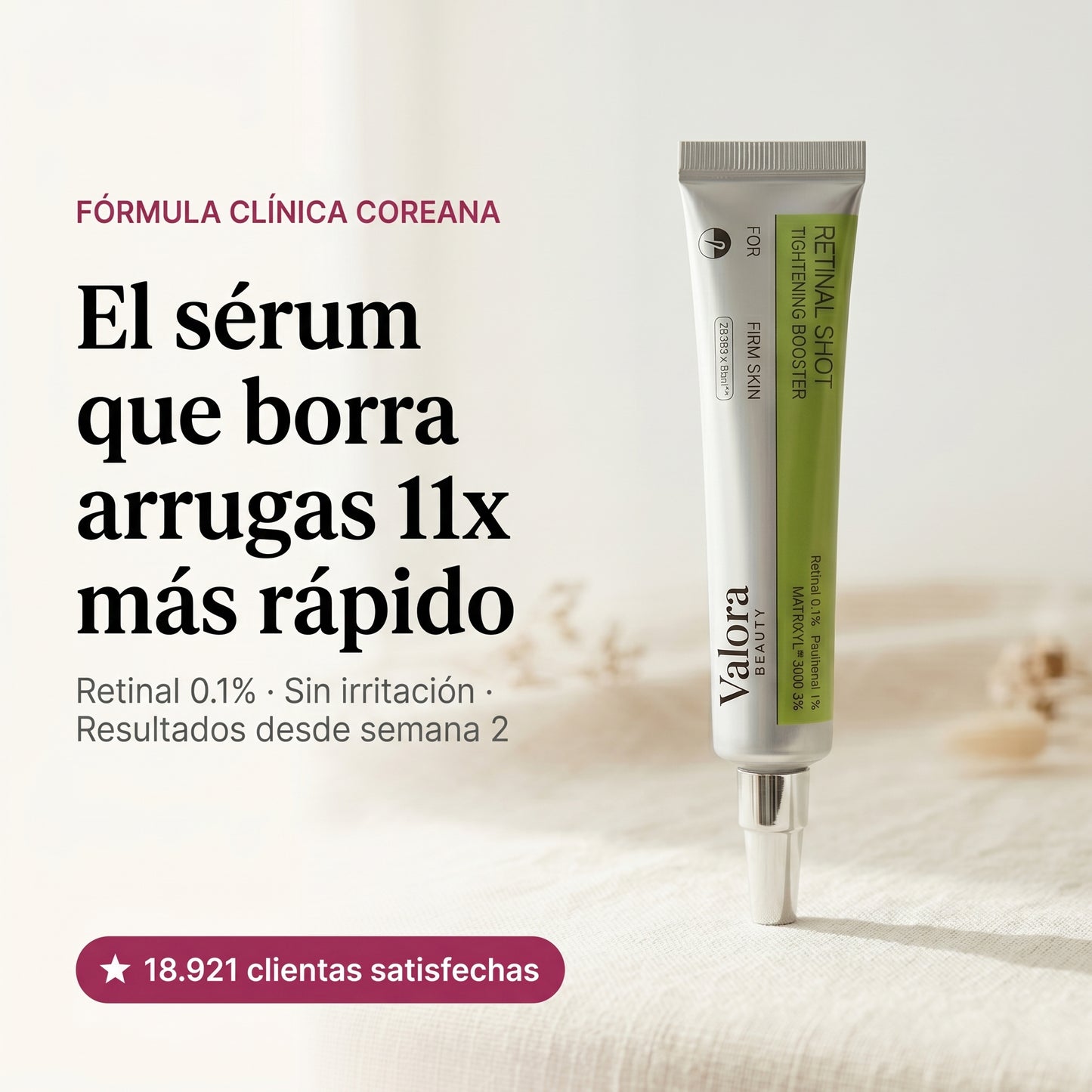 Retinal Shot Reafirmante · Valora Beauty