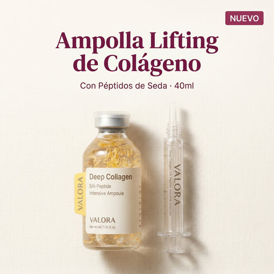 Ampolla Lifting de Colageno con Peptidos de Seda ValoraBeauty™