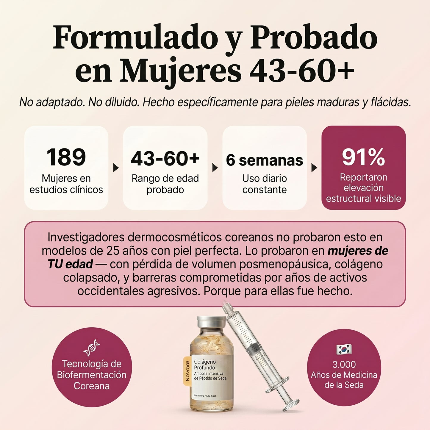 Ampolla Lifting de Colageno con Peptidos de Seda ValoraBeauty™